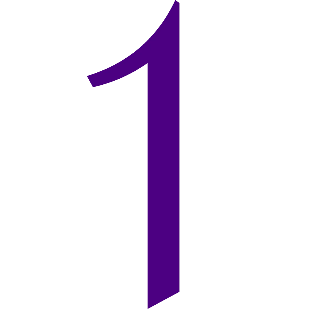 Purple number 1