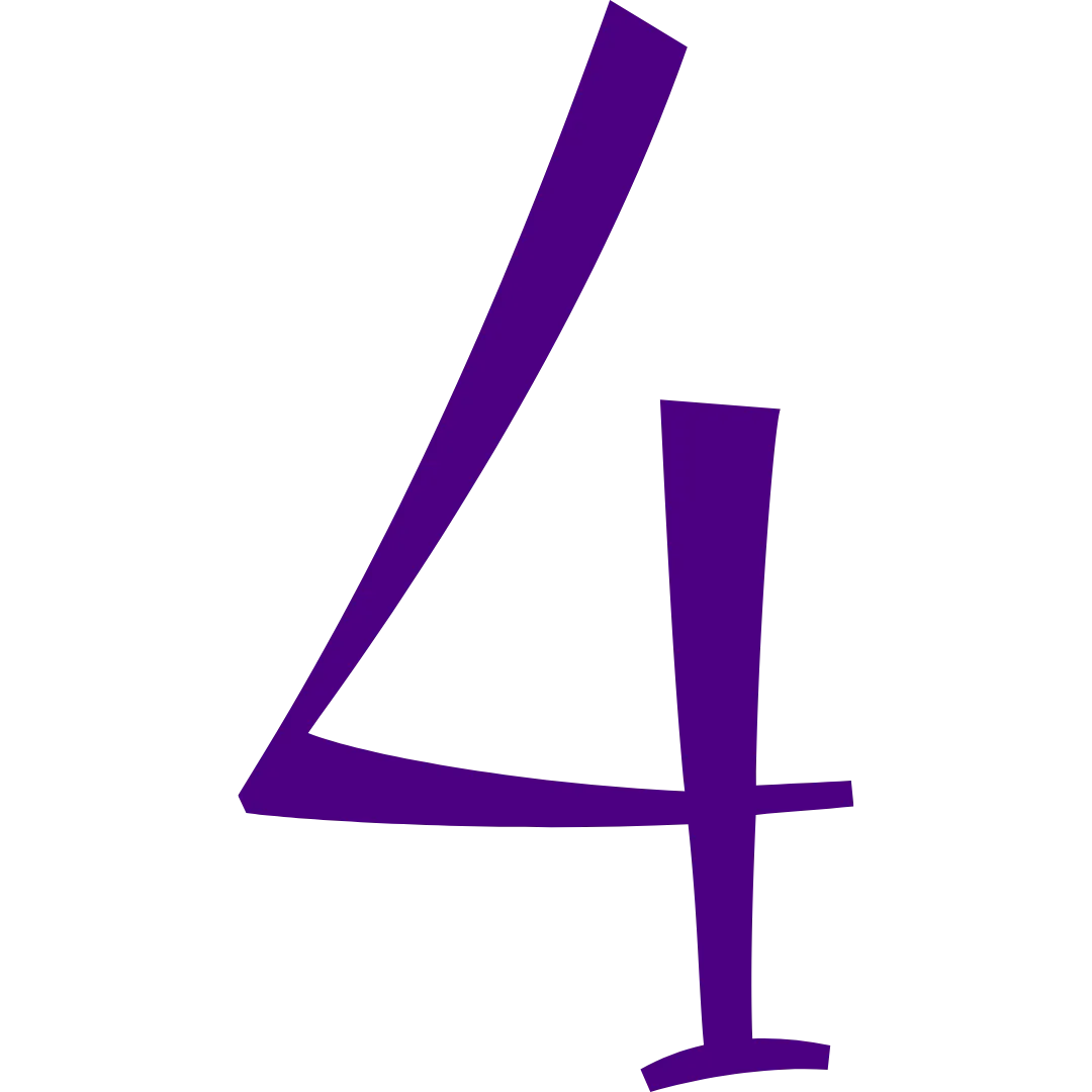 Purple number 3