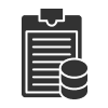 list with coins icon