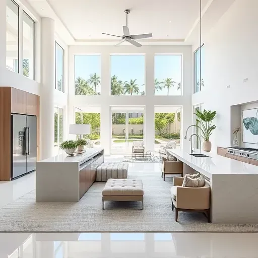 Whole-home remodel in Palm Beach, featuring modern coastal design with open living spaces, elegant decor, and serene gardens.