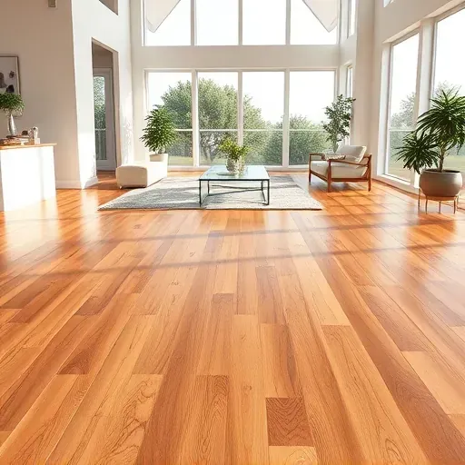 Freshly installed high-quality wooden flooring in a bright, modern Jupiter, Florida interior with elegant decor and natural light.