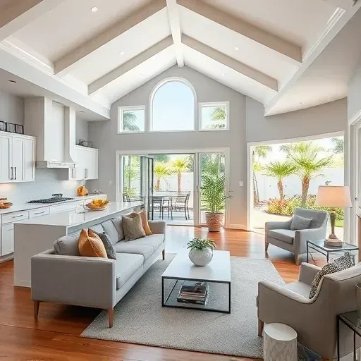 Stunning Whole-Home Remodeling in North Palm Beach, featuring an open-concept living space with modern design elements.