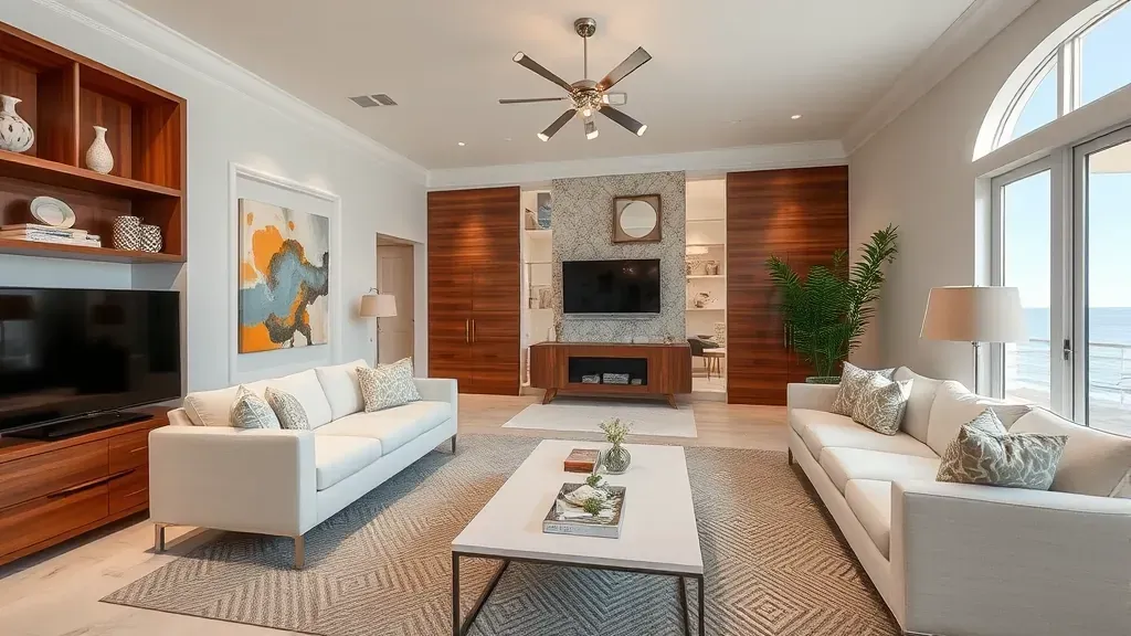 Virtual consultation setup for Whole-Home Remodeling featuring design plans and materials in a Jupiter, FL setting.