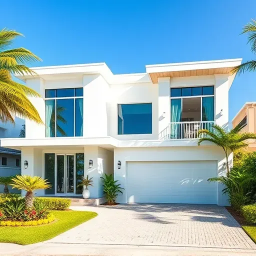 Whole-home remodeling in Highland Beach, FL, featuring modern coastal architecture, lush landscaping, and inviting design.