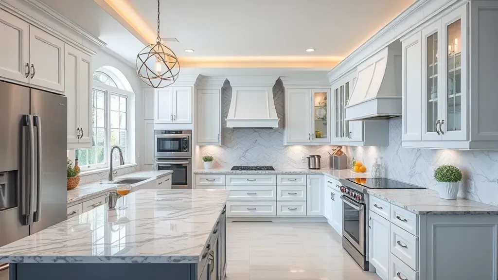 Stunning kitchen remodeling projects in Jupiter, FL, showcasing modern designs and elegant finishes.