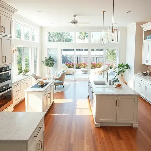 Stunning Whole-Home Remodeling in Boynton Beach, FL, featuring a modern open-concept living area with coastal charm.