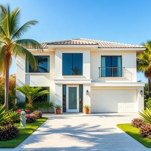 Whole-home remodeling in Jupiter Inlet Colony, FL, featuring a modern exterior, lush gardens, and a chic coastal aesthetic.