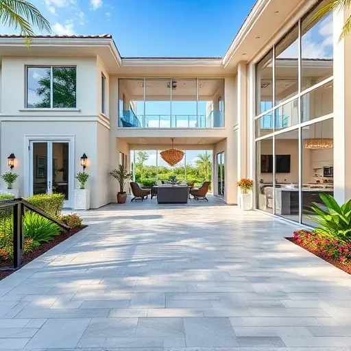 Whole-home remodel in Manalapan, FL features modern design, lush landscaping, and an inviting open interior.