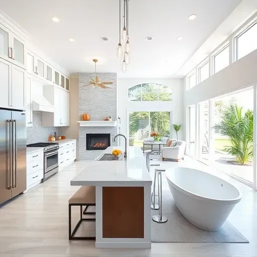 Whole-home remodel in Atlantis, FL, featuring a modern kitchen, elegant living area, and luxurious bathroom with high-end finishes.