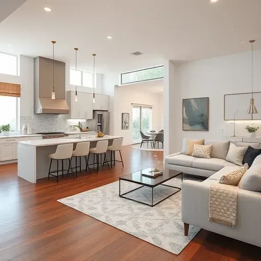 Whole-home remodel in Atlantis, FL, featuring a modern kitchen, open living area, and elegant décor, showcasing craftsmanship.