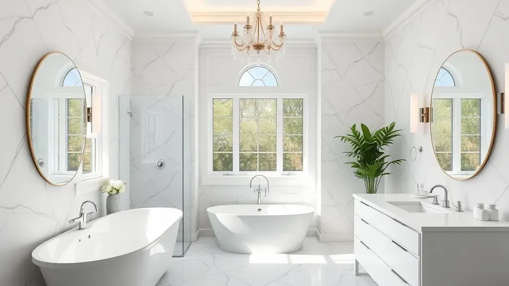 Bathroom remodeling projects showcasing modern designs in Jupiter FL with elegant fixtures and finishes.