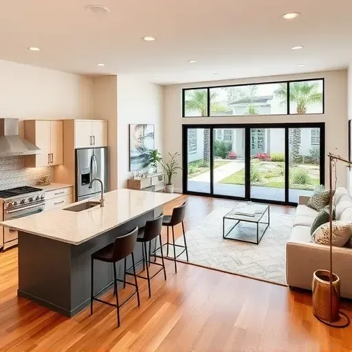 Beautifully designed living space in Frenchmans Creek, featuring modern kitchen, spacious lounge, and vibrant decor.