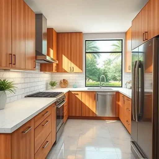 Freshly remodeled kitchen in Greenacres, FL, featuring quartz countertops, stainless steel appliances, and custom cabinetry.