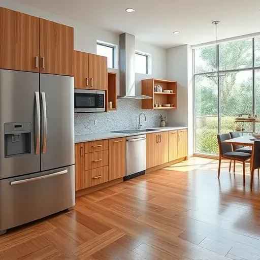 Remodeled Wellington kitchen with granite countertops, stainless-steel appliances, custom cabinetry, and polished hardwood floors.