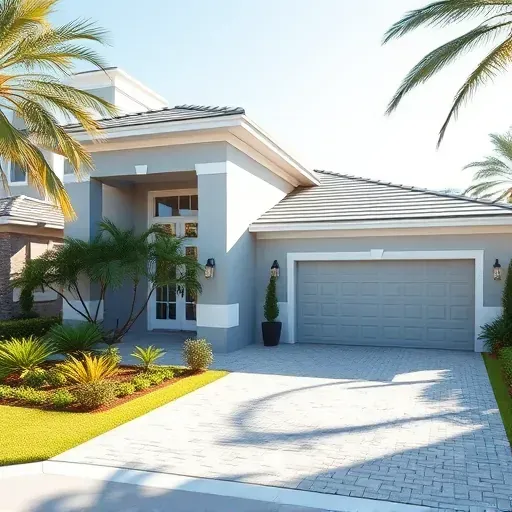 Whole-home remodeling in Lake Worth, FL, featuring a modern exterior with tropical landscaping and a welcoming entrance.