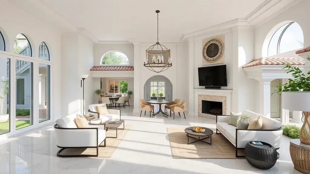 Whole-Home Remodeling in Palm Beach Country Estates, FL, showcasing a stunning renovated living space.