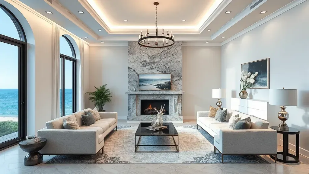 Interior Designing projects in Jupiter FL showcasing modern aesthetics and vibrant color palettes