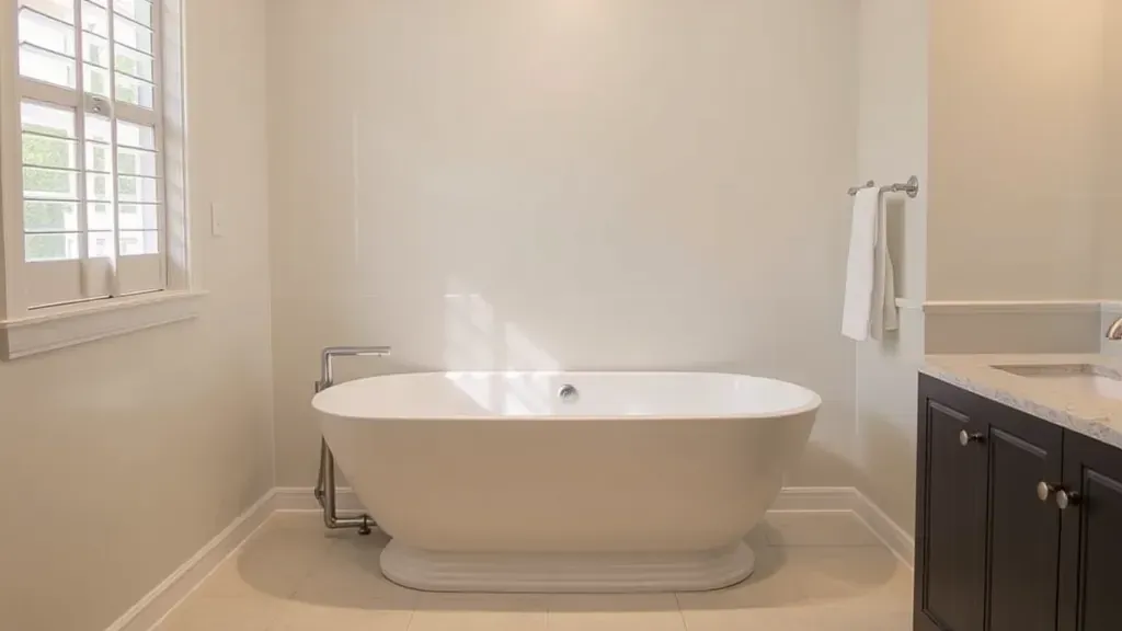 Bathtub replacement project showcasing modern designs in a beautifully renovated bathroom in Jupiter, FL.