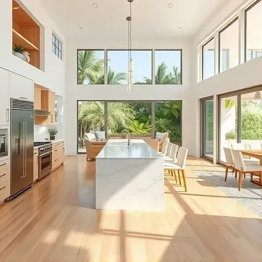 Whole-home remodeling in Jupiter Island, FL, features an elegant open-concept living area with coastal charm.