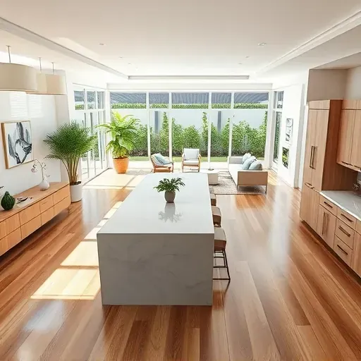 Whole-home remodeling in Boynton Beach showcases elegant coastal charm with a spacious, light-filled living area and vibrant decor.