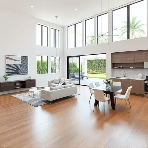 Whole-home remodeling in Gulf Stream, FL, featuring a modern living room, state-of-the-art kitchen, and serene outdoor patio.