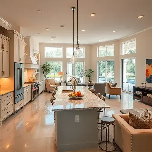 Luxurious Whole-Home Remodeling in Frenchmans Creek, FL, featuring an elegant living area, modern kitchen, and serene outdoor space.