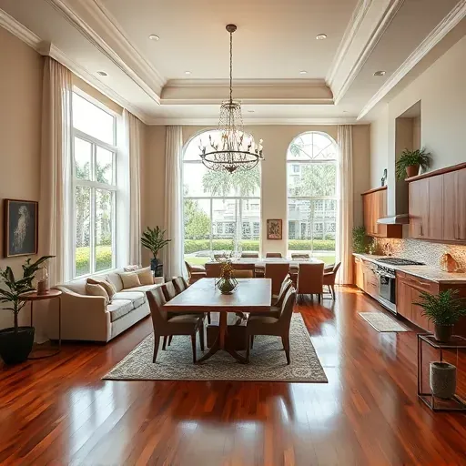 Whole-home remodeling in Boca Raton, featuring a bright open-concept living area with modern design and elegant accents.