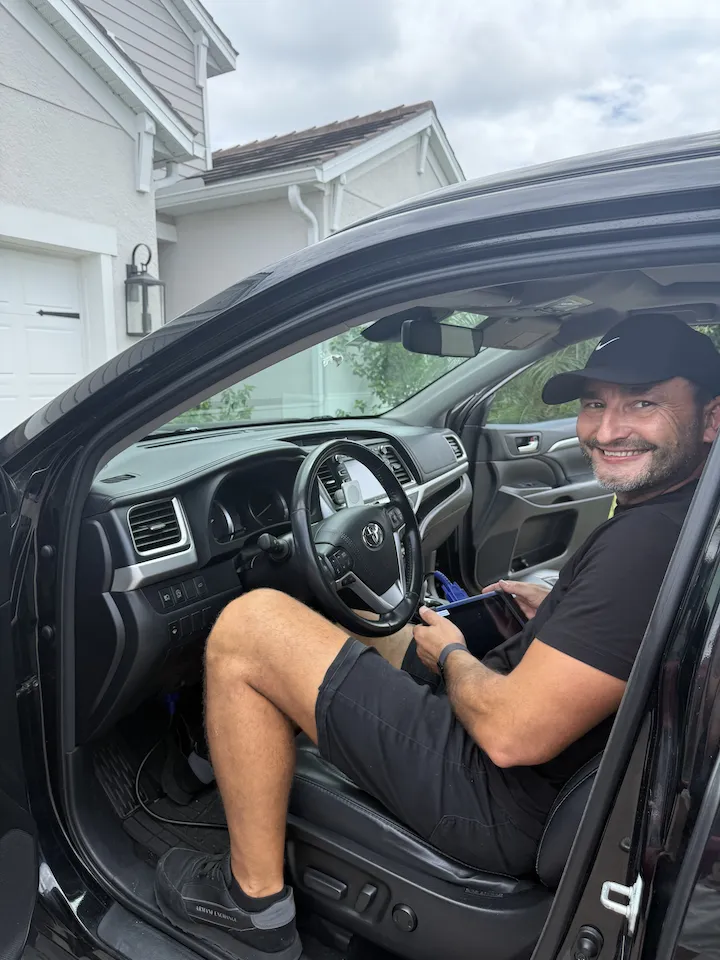 Mobile locksmith Vadim from ClearEntry in his service vehicle, North Port, FL