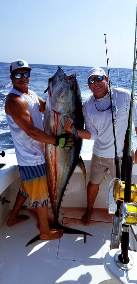 A nice yellow fin tuna  and a happy crew - Los Suenos, Costa Rica 