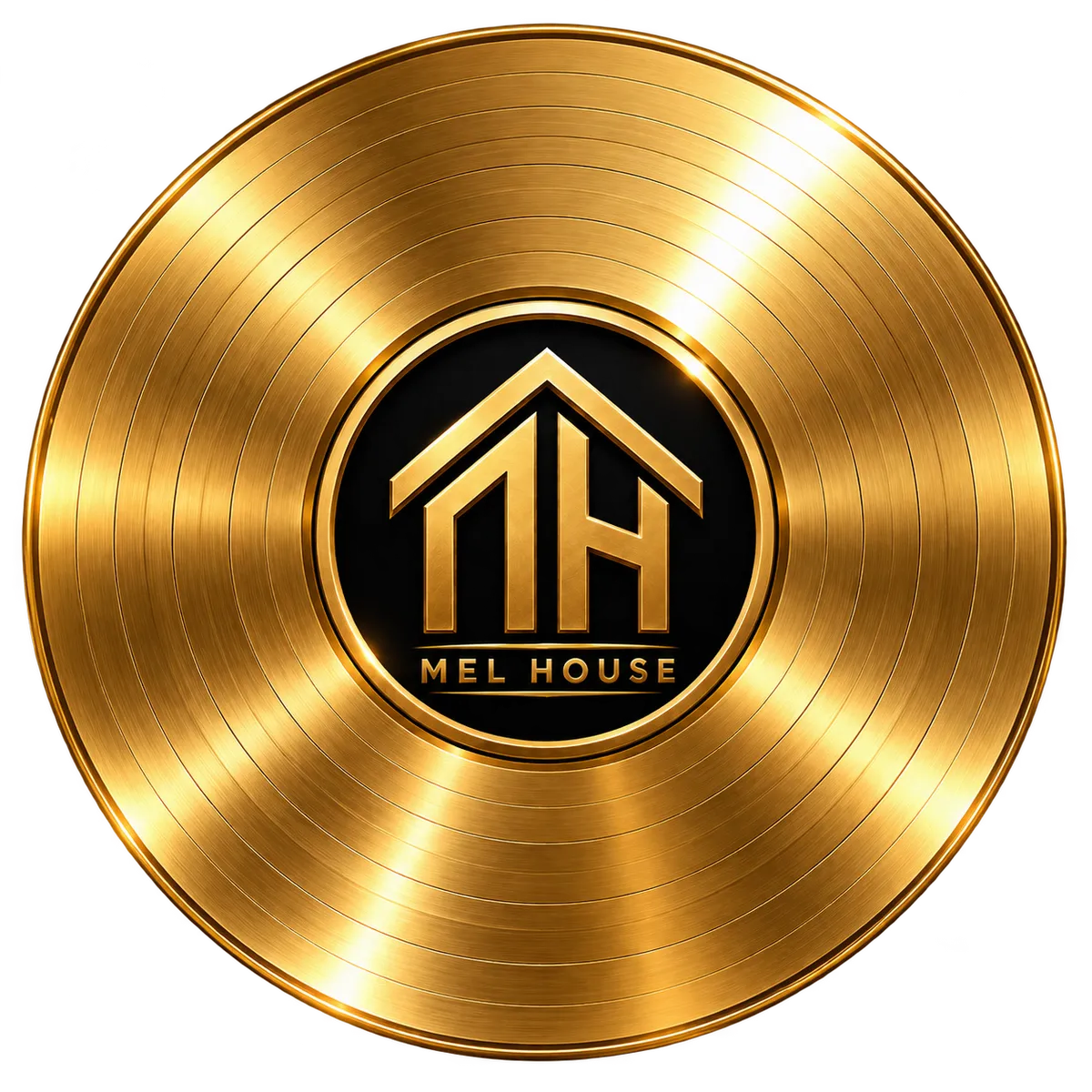 Gold record with MEL HOUSE logo representing Gold sponsorship.