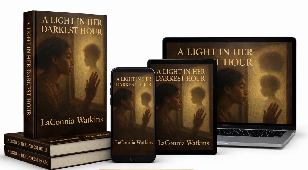 mock -up book A light In Her Darket Hou