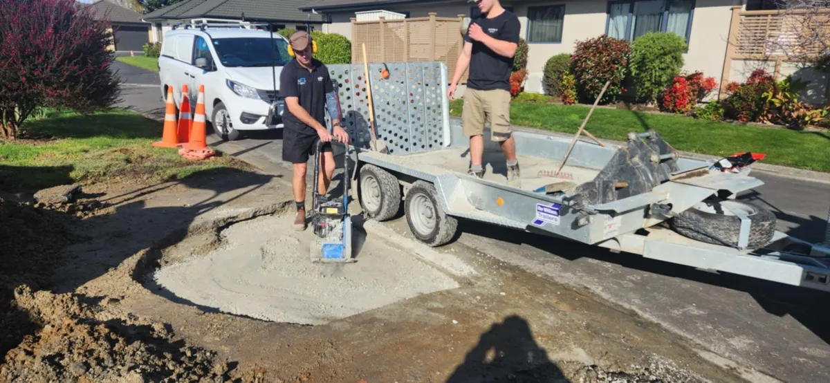 Photo of Gisborne plumber on renovation site - C & G Plumbing