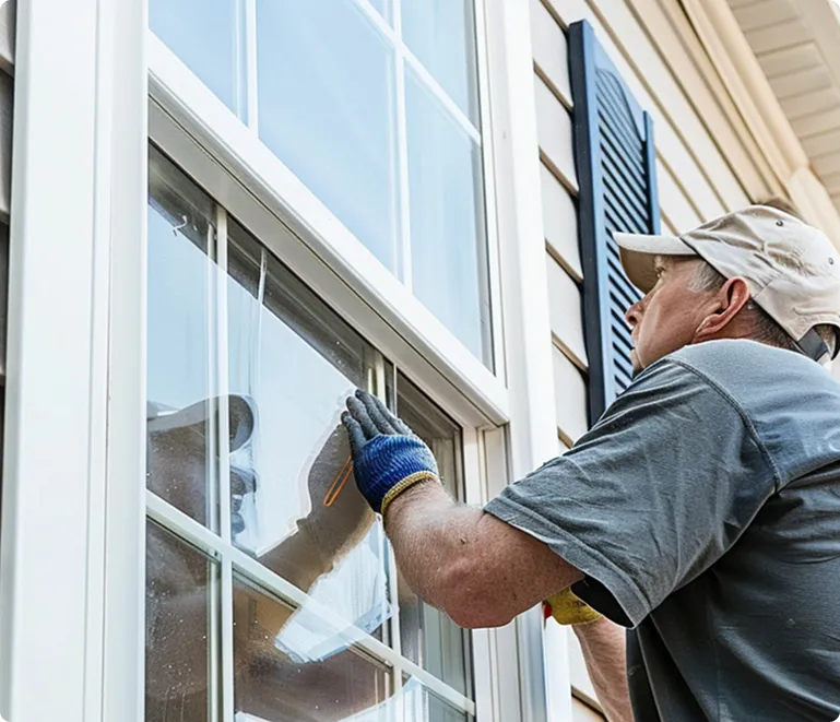 Professional bathroom remodelers from Rhode Island Bath & Shower working on a renovation project