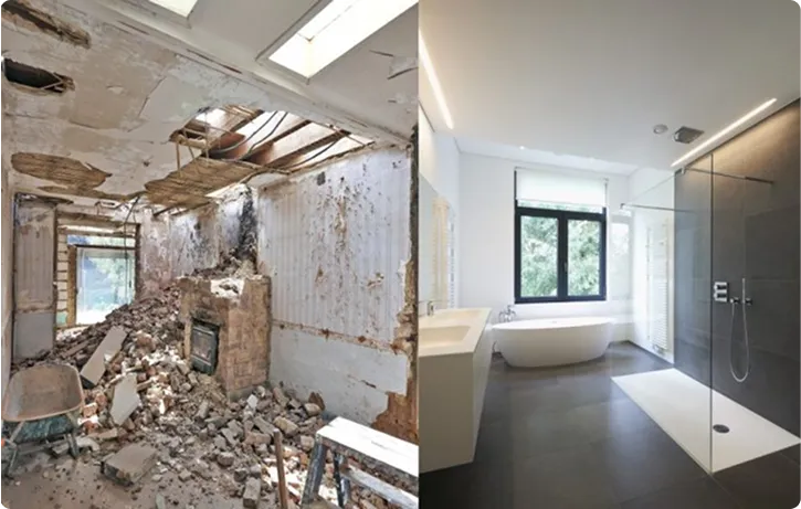 Rhode Island Bath & Shower consultants collaborating with homeowners on bathroom design plans