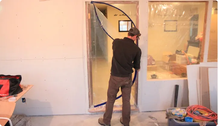 Controlled bathroom demolition with proper dust containment by Rhode Island Bath & Shower