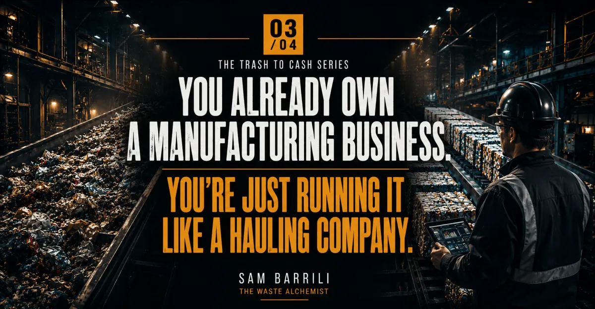 You Already Own a Manufacturing Business. You're Just Running It Like a Hauling Company.