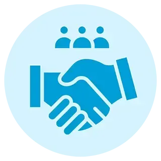 Group with Handshake Icon