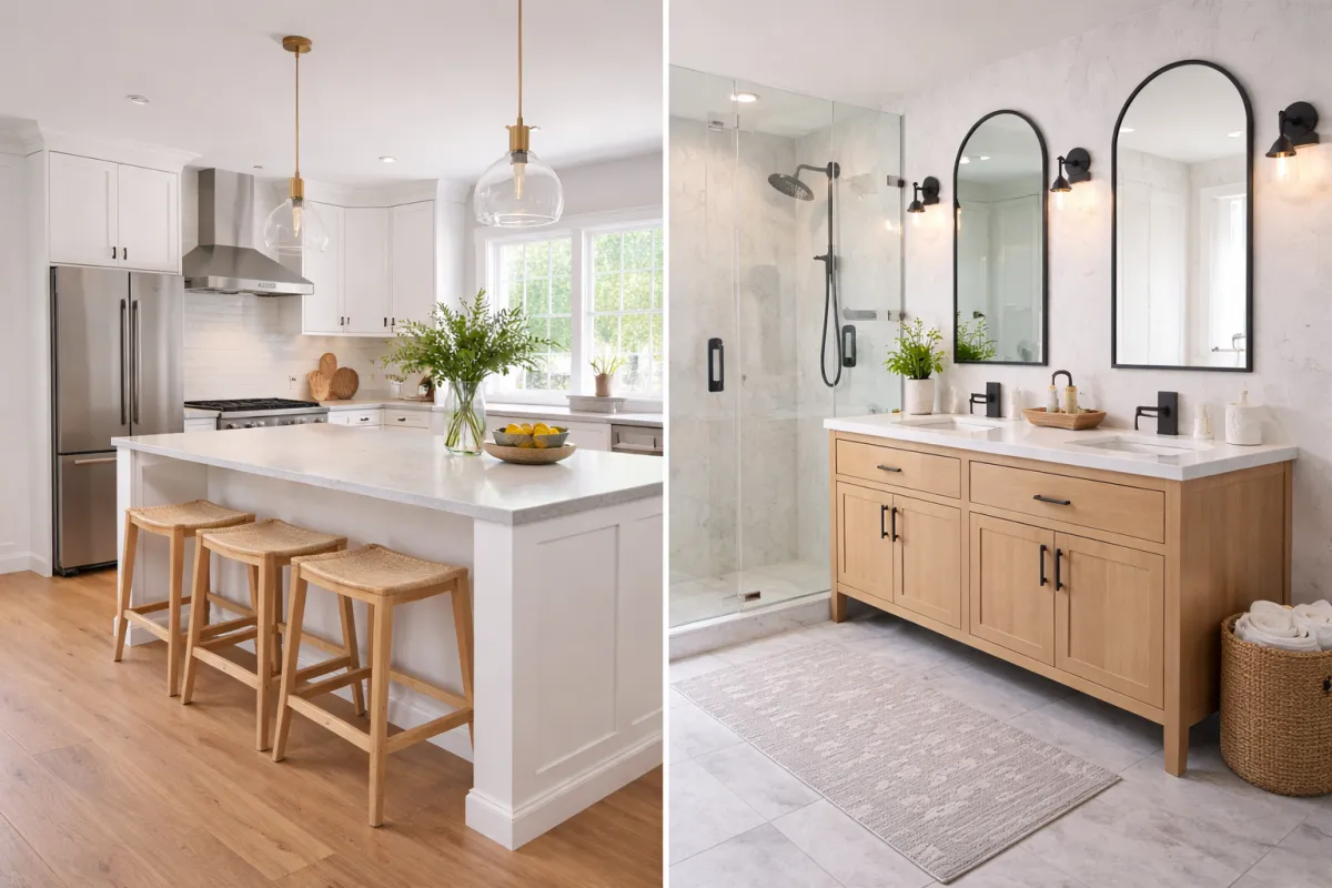 Full kitchen and bathroom remodels including countertops, cabinets, and tile work. in Kirkland