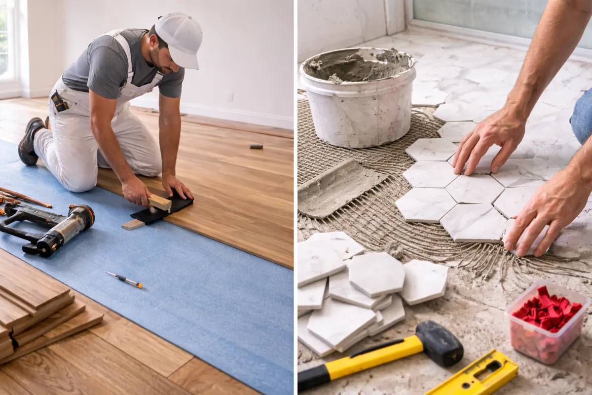 Professional flooring installation and custom tile work for kitchens, bathrooms, and living areas. in Kirkland