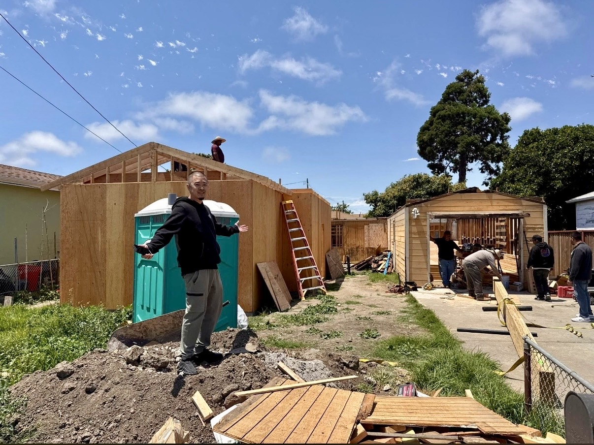 Bay Area home renovation converting a 2-bedroom, 1-bath home into a 3-bedroom, 2-bath home and adding a 2-bedroom, 1-bath ADU