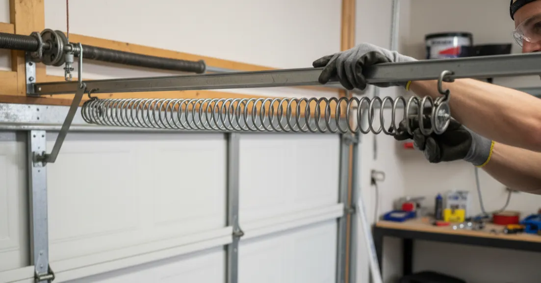 Garage door spring replacement