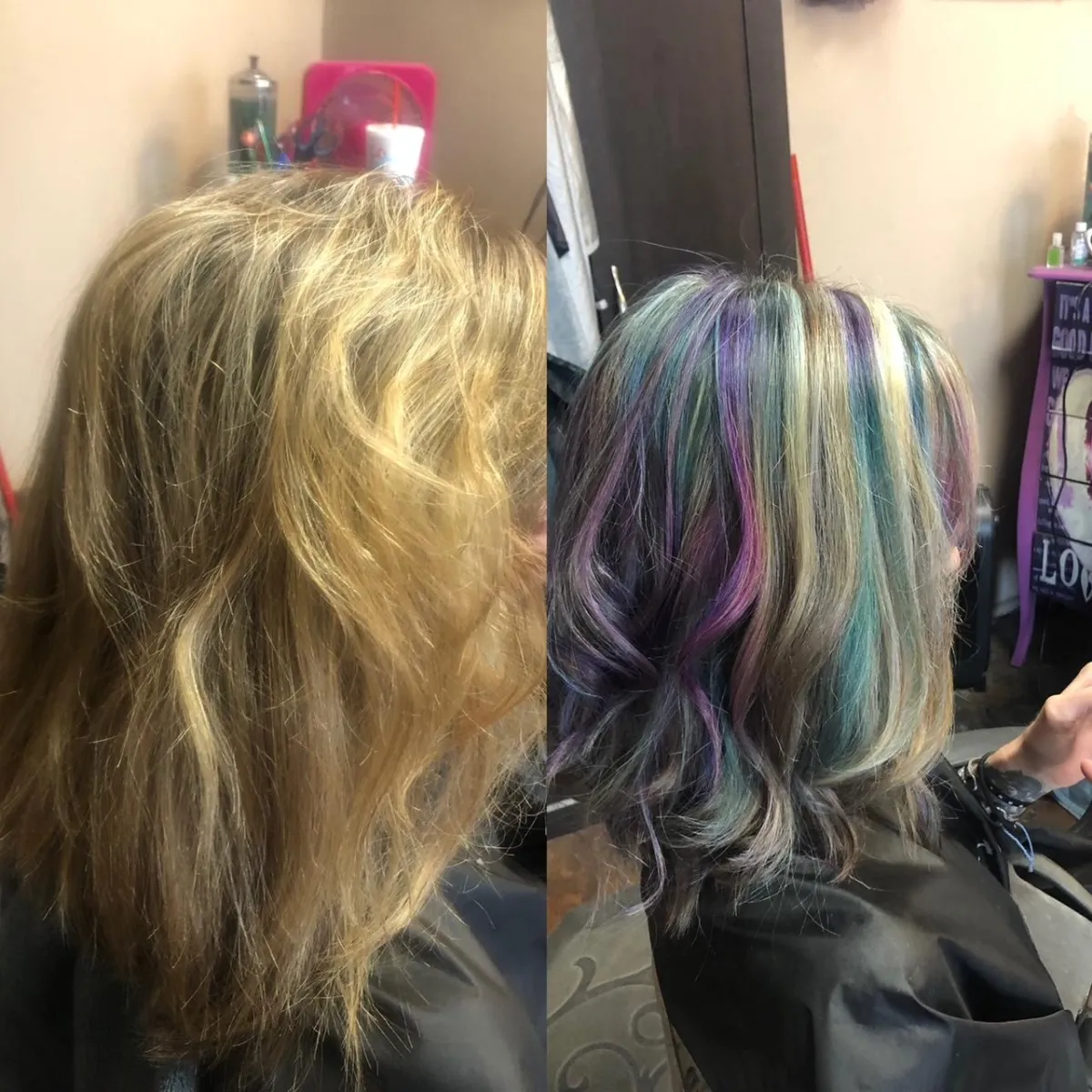 blonde to mermaid