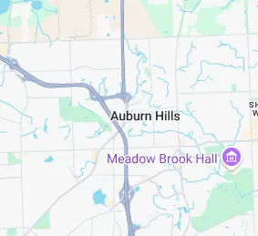 Google map of the auburn hills michigan area