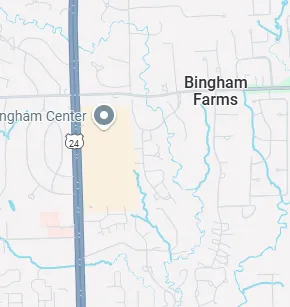 Google map of the bingham farms michigan area