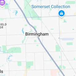 Google map of the birmingham michigan area