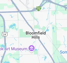 Google map of the bloomfield hills michigan area