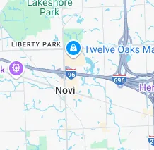 Google map of novi, michigan