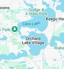 Google map of orchard lake, michigan