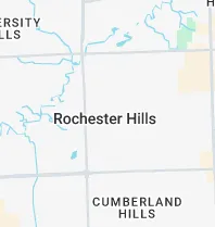 Google map of rochester hills, michigan