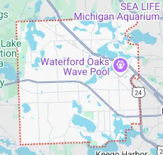 Google map of waterford, michigan